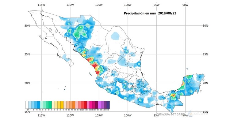 imagen satelital del clima en mxico